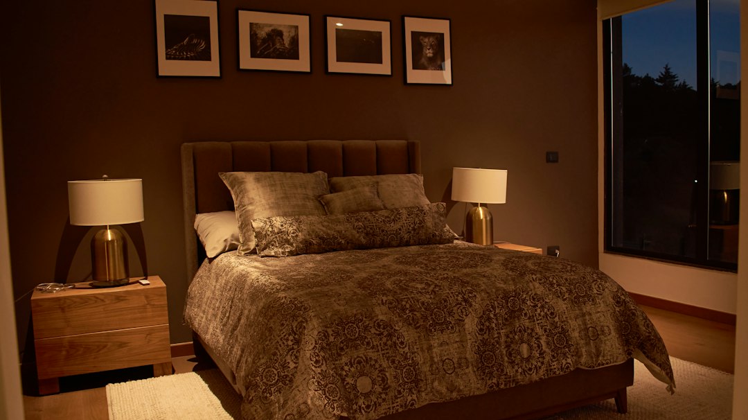 A modern two-bedroom vacation rental apartment with a spacious living area set up for a family.