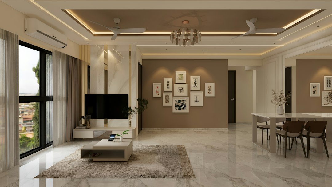 Extended Stay Hotel vs. Monthly Airbnb: Which Costs Less 4 Spacious residential apartment living room with stylish furniture and large windows.